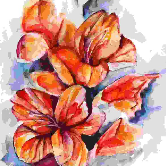 Impressionist’s painting of flowers